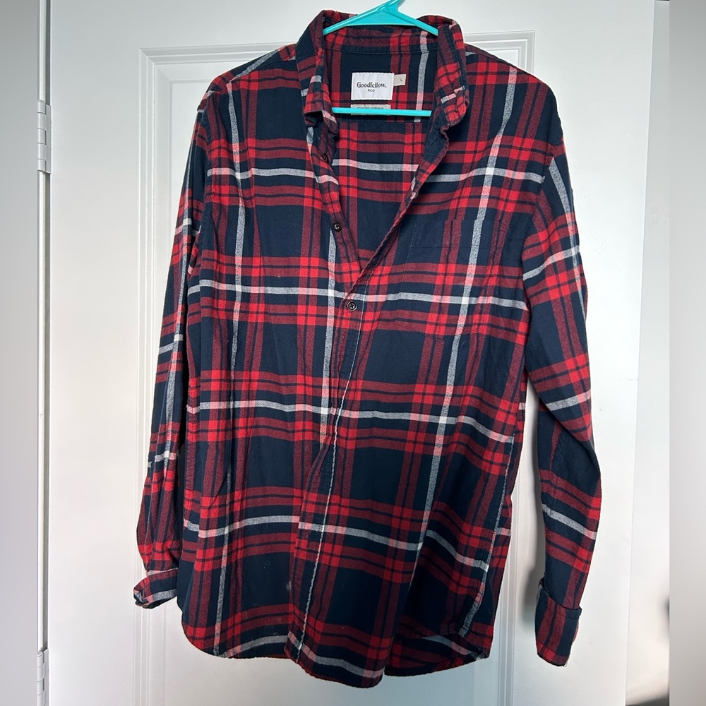 red and blue flannel